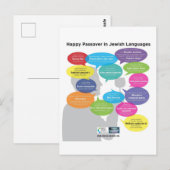 Happy Passover in Jewish languages Briefkaart (Voorkant / Achterkant)