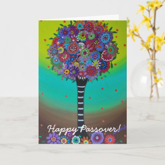 Happy Passover Kaart (Gele Bloem)