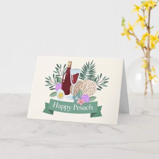 Happy Passover Kaart (Gele Bloem)