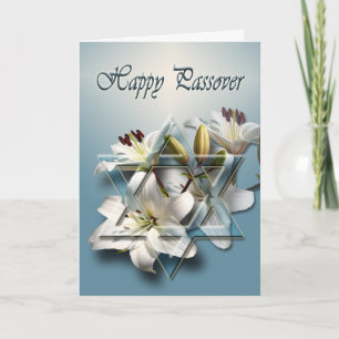 Happy Passover-kaart met ster van David en leugens Kaart