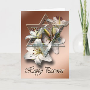 Happy Passover-kaart met ster van David en leugens Kaart