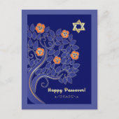 Happy Passover. Lentbloeiende boom Briefkaart (Voorkant)