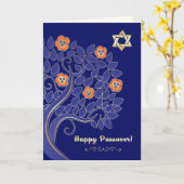 Happy Passover. Lentbloeiende boom Kaart (Gele Bloem)