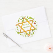 Happy Passover Magen David Sticker (Envelop)