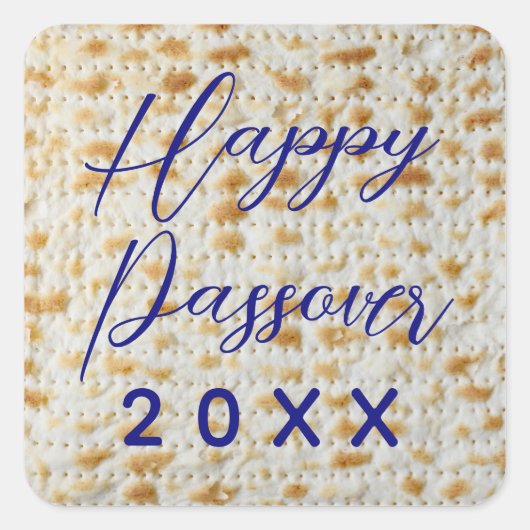 Happy Passover Matzo Vierkante Sticker (Voorkant)