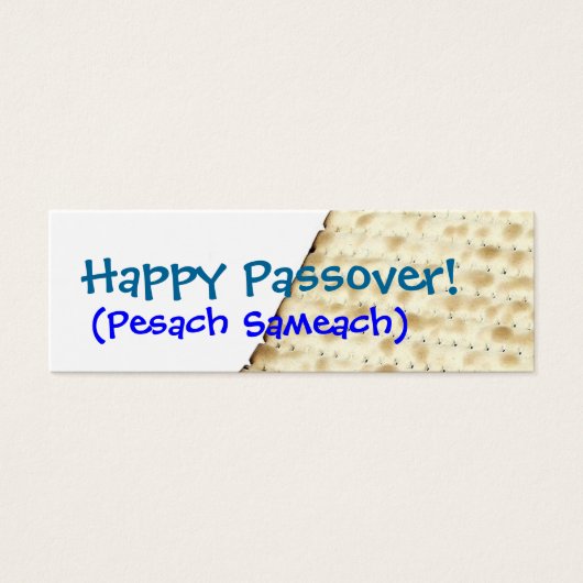 Happy Passover Matzoh Gift Label Mini Visitekaartjes (Voorkant)