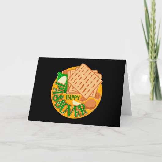 Happy Passover met Cute Matzo Jewish Holiday Kaart (Voorkant)