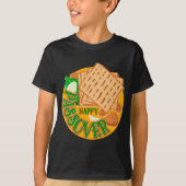 Happy Passover met Cute Matzo Jewish Holiday T-shirt (Voorkant)