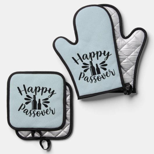 Happy Passover Ovenwant & Pannenlap Set (Voorkant / Achterkant)