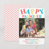 Happy Passover Persoonlijke Colorful Peace Foto (Voorkant / Achterkant)