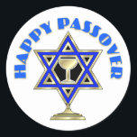 Happy Passover Ronde Sticker<br><div class="desc"></div>