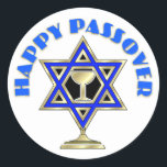 Happy Passover Ronde Sticker<br><div class="desc"></div>