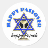 Happy Passover Ronde Sticker (Voorkant)