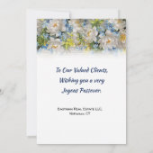 Happy Passover Rustic Floral Wenskaart Feestdagenkaart (Achterkant)