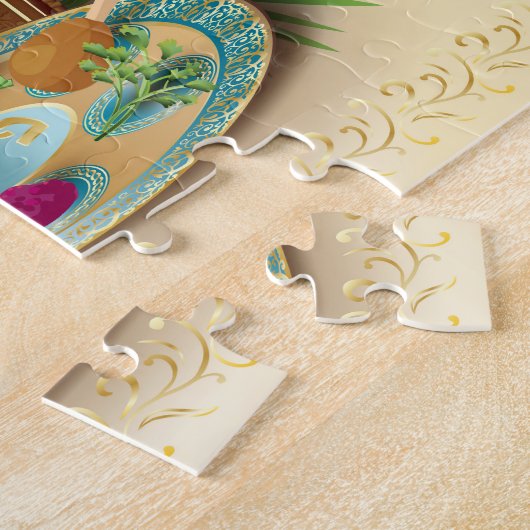 Happy Passover Spring Pesach Seder Decor Legpuzzel (Zijkant)