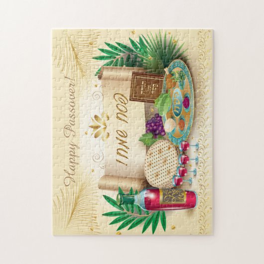 Happy Passover Spring Pesach Seder  Decor Legpuzzel (Verticaal)