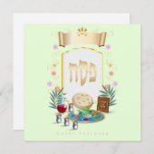 Happy Passover Spring Pesach Seder Feestdagenkaart (Voorkant / Achterkant)