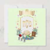 Happy Passover Spring Pesach Seder Feestdagenkaart (Voorkant)