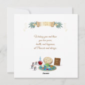 Happy Passover Spring Pesach Seder Feestdagenkaart (Achterkant)