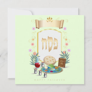Happy Passover Spring Pesach Seder Feestdagenkaart