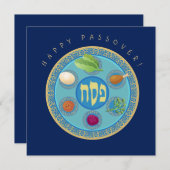 Happy Passover Spring Pesach Seder Feestdagenkaart (Voorkant / Achterkant)