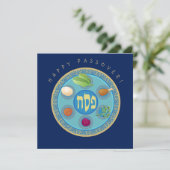 Happy Passover Spring Pesach Seder Feestdagenkaart (Staand voorkant)