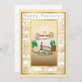 Happy Passover Spring Pesach Seder Feestdagenkaart (Voorkant / Achterkant)