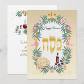Happy Passover Spring Pesach Seder Feestdagenkaart (Voorkant / Achterkant)