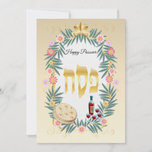 Happy Passover Spring Pesach Seder Feestdagenkaart