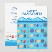 Happy Passover Spring Pesach Seder Feestdagenkaart (Voorkant / Achterkant)