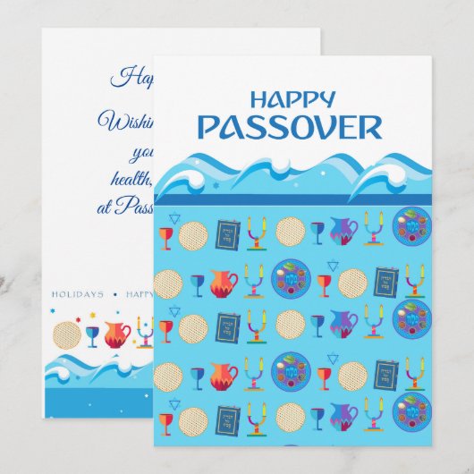 Happy Passover Spring Pesach Seder Feestdagenkaart (Voorkant / Achterkant)