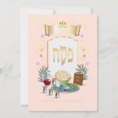 Happy Passover Spring Pesach Seder Feestdagenkaart (Voorkant)