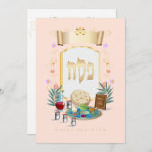 Happy Passover Spring Pesach Seder Feestdagenkaart (Voorkant / Achterkant)