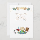 Happy Passover Spring Pesach Seder Feestdagenkaart (Achterkant)