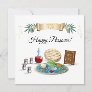 Happy Passover Spring Pesach Seder Feestdagenkaart