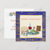 Happy Passover Spring Pesach Seder Feestdagenkaart (Voorkant / Achterkant)