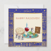 Happy Passover Spring Pesach Seder Feestdagenkaart (Voorkant)