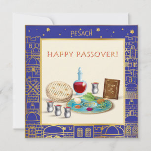 Happy Passover Spring Pesach Seder Feestdagenkaart