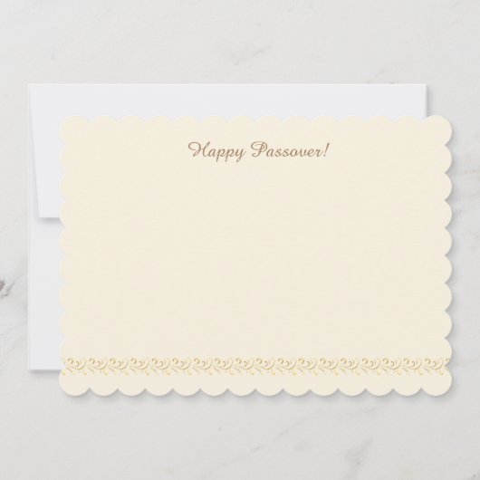 Happy Passover Spring Pesach Seder  Kaart (Achterkant)