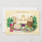 Happy Passover Spring Pesach Seder  Kaart (Voorkant)