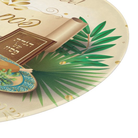 Happy Passover Spring Pesach Seder  Snijplank (Hoek)