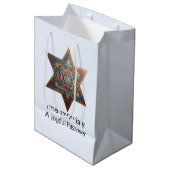 Happy Passover Star of David Medium Cadeauzakje (Voorkant Gekanteld)