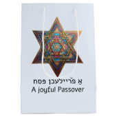Happy Passover Star of David Medium Cadeauzakje (Achterkant)