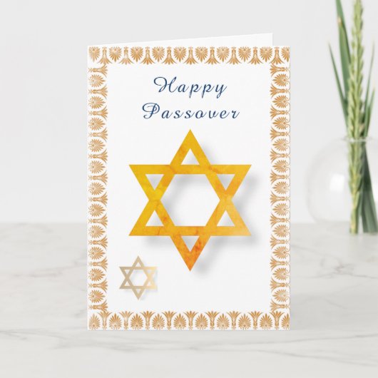 Happy Passover Star van David Holiday Card Feestdagen Kaart (Voorkant)