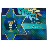 Happy Passover. Ster van David en Kiddush Cup Groot Cadeauzakje (Voorkant)