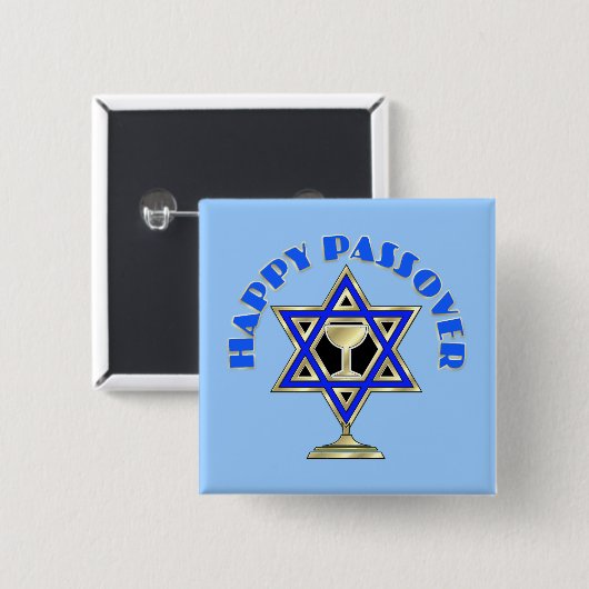 Happy Passover Vierkante Button 5,1 Cm (Voorkant /achterkant)