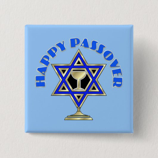 Happy Passover Vierkante Button 5,1 Cm (Voorkant)