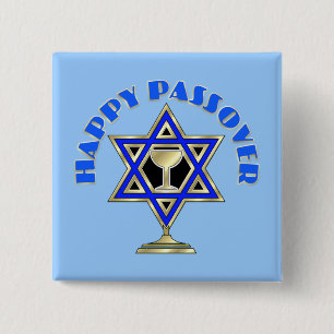 Happy Passover Vierkante Button 5,1 Cm