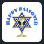 Happy Passover Vierkante Sticker<br><div class="desc"></div>