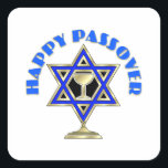 Happy Passover Vierkante Sticker<br><div class="desc"></div>